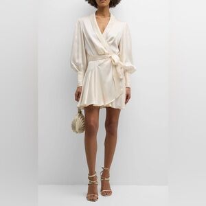 Zimmermann Silk Wrap Mini Dress